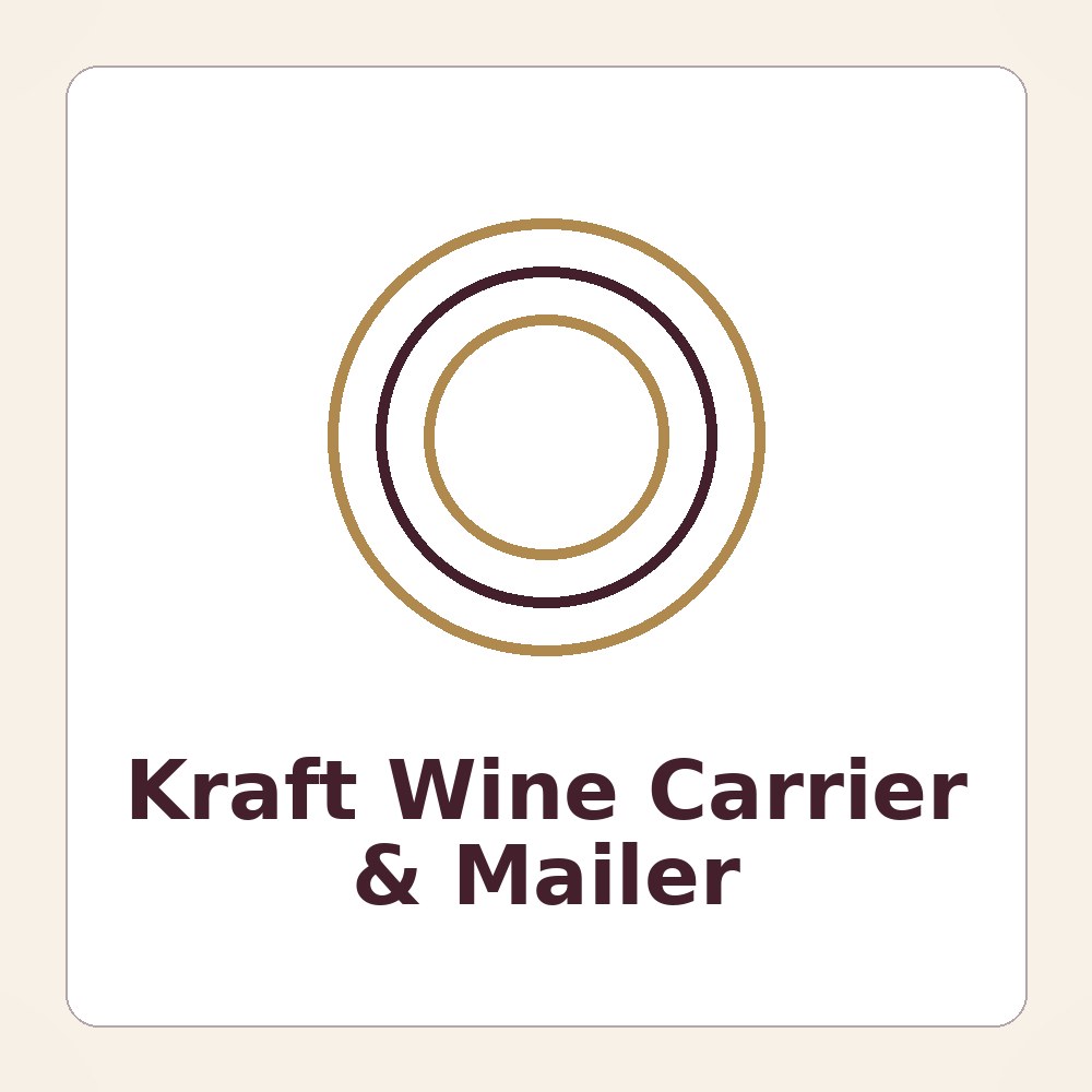 Screen-printed kraft wine carrier and shipping mailer with a molded pulp insert and brand logo