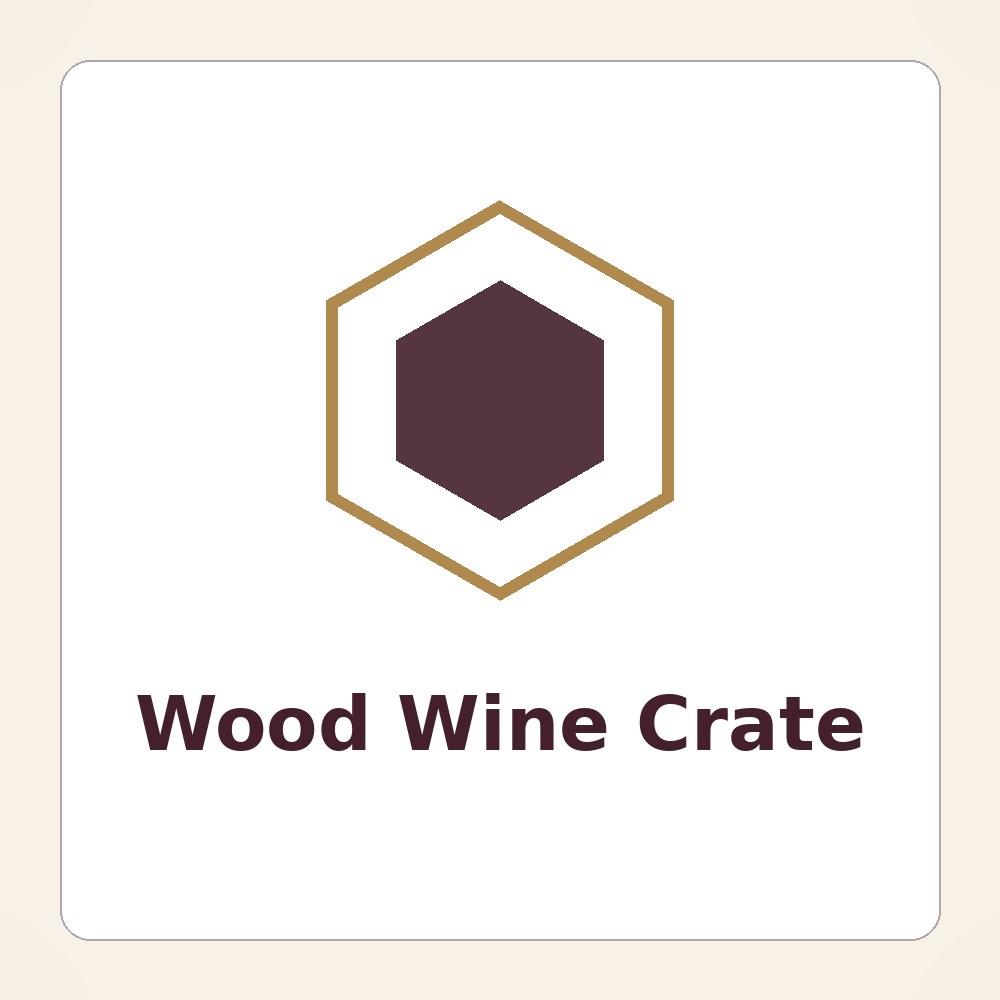 Branded wooden wine crate holding several bottles, laser-engraved and stackable for retail display