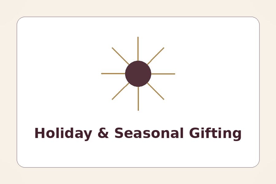 Festive foil-stamped wine boxes and crates arranged for a holiday gifting program