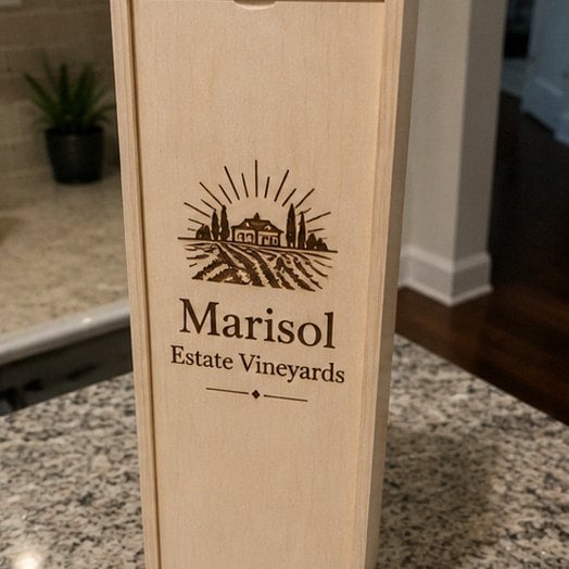 Custom wine boxes — customer photo