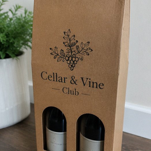 Wine boxes with logo — customer photo