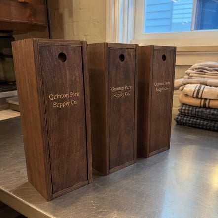 Custom Wine Boxes in use