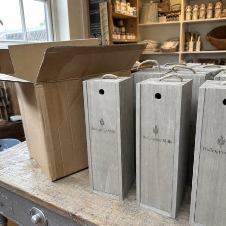 Custom Wine Boxes in use